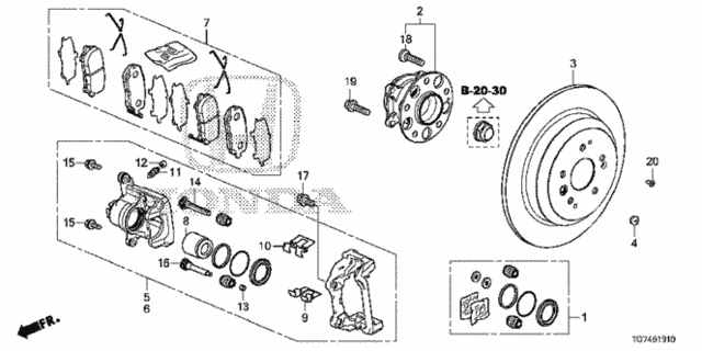 Rear Brake for 2019 Honda Pilot #0