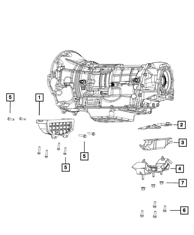 « 68157118AB – 65RFE; 6-Speed; Automatic Transmission : Monture De Transmission Support pour Mopar Image »