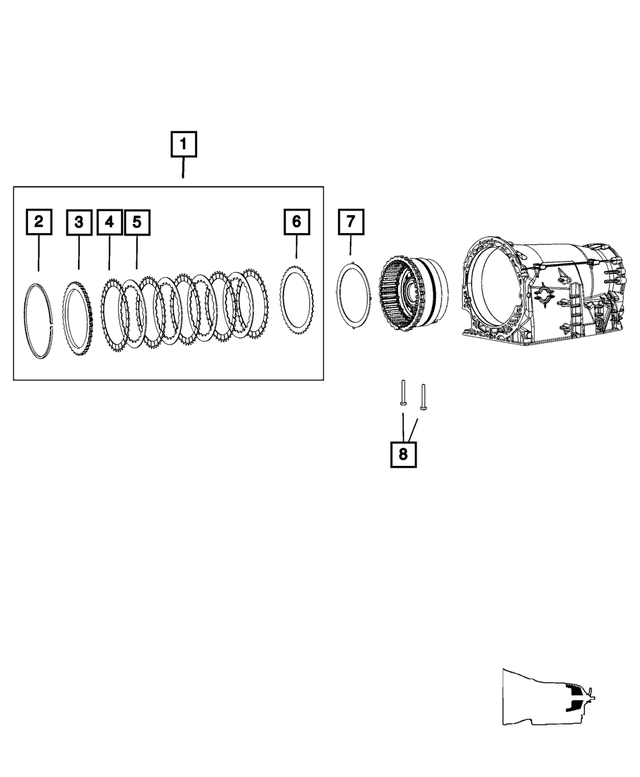 52108014AA - NAG1; W5A580; 5-Speed; Automatic Transmission: Outer Disc for Mopar Image