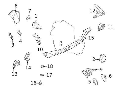 Engine & Trans Mounting for 2000 Nissan Altima #0