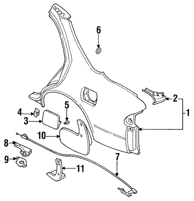 781341E735 - : Corner Gutter for Nissan Image