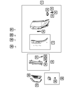 55112714AG - Electrical: Headlamp, Right for Mopar Image