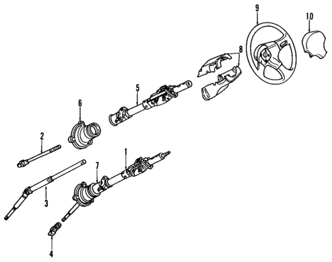 Steering Column for 1992 Nissan 240SX #0