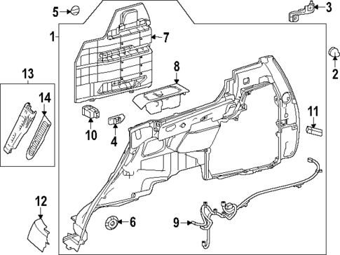 Interior Trim - Quarter Panels for 2025 Toyota Sequoia #1