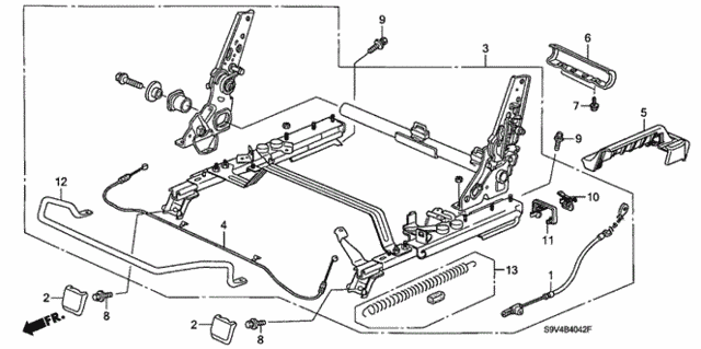 Middle Seat Components (L.) ('04-) for 2005 Honda Pilot #0