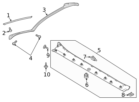 Exterior Trim - Roof for 2012 Porsche 911 #3