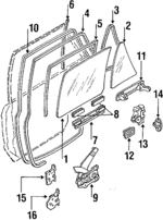 B09372661 - : 1986-1989 Mazda 323 - Vent Glass for Mazda: 323 Image