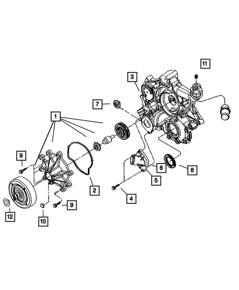 Water Pump and Related Parts for 2007 Jeep Liberty #0