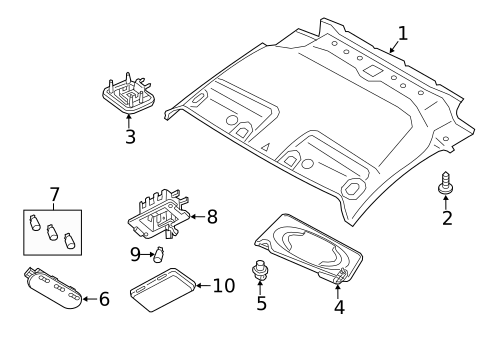 Interior Trim - Roof for 2018 Chevrolet City Express #0