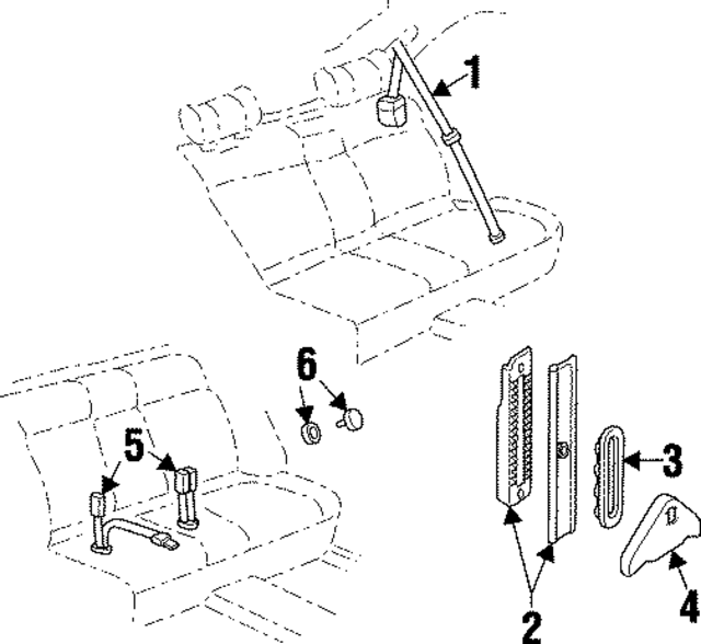 9193726 - Body: Lap &amp; Shoulder Belt for GM Image