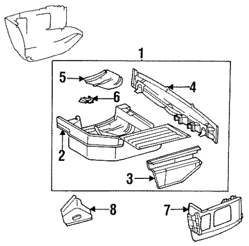 Trunk Floor for 1998 Mercedes-Benz CL 500 #0