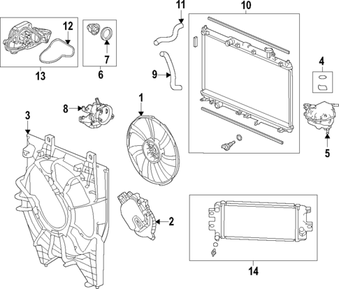 Radiator & Components for 2025 Acura TLX #2