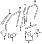 72355SV4A02ZA - : 1995-1997 Honda Accord - Welt for Honda: Accord Image