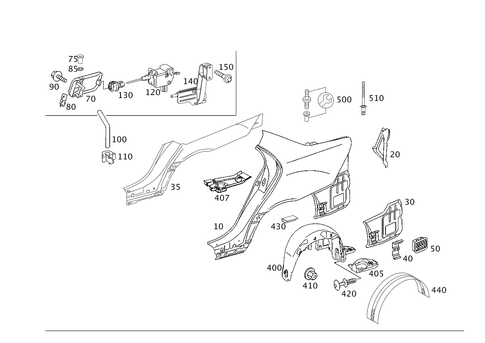 Rear Fender for 2006 Mercedes-Benz C55 AMG #0