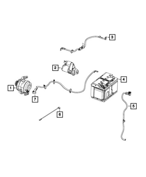 Battery, Battery Tray and Cables for 2016 Ram ProMaster City #1