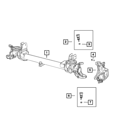 Front Axle Assembly for 2023 Ram 2500 #1