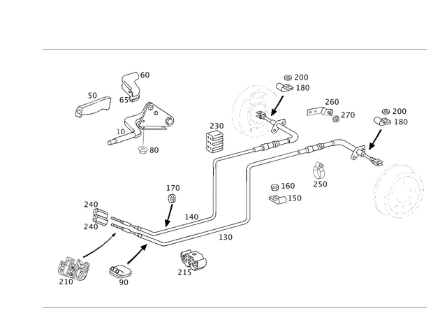 463420508564 - : Brake Cable for Mercedes-Benz Image