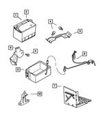 4580743AB - : Battery Hold Down Bracket for Chrysler: 300M, Concorde | Dodge: Intrepid Image