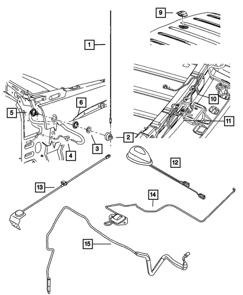 Radio, Antenna, and Speakers for 2005 Jeep Liberty #0