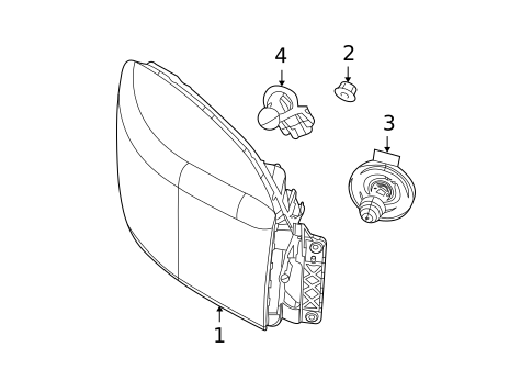 Headlamp Components for 2012 Ram 1500 #0