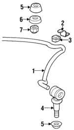 1H0411309C - Suspension: Stabilizer Bar for Volkswagen: Cabrio, Corrado, Golf, Jetta, Passat Image
