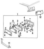 16509755 - Electrical: Headlamp Assembly for Cadillac: Brougham, DeVille, Fleetwood Image