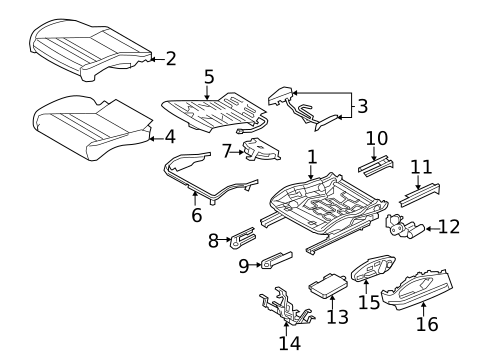 Front Seat Components for 2016 Porsche Panamera #9