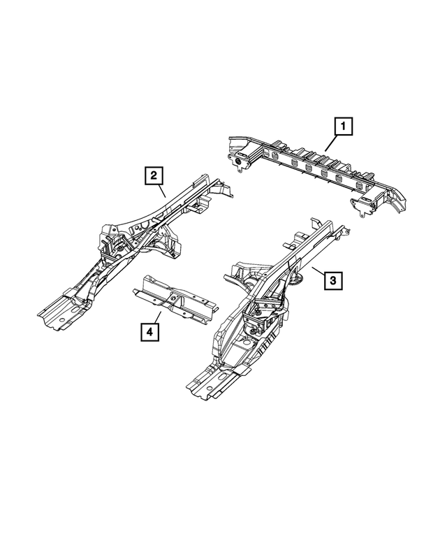 68214274AA - Frame, Bumper and Fascia: Rear Energy Absorber for Mopar Image