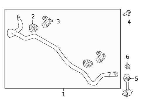 Stabilizer Bar & Components for 2021 Hyundai Kona #1