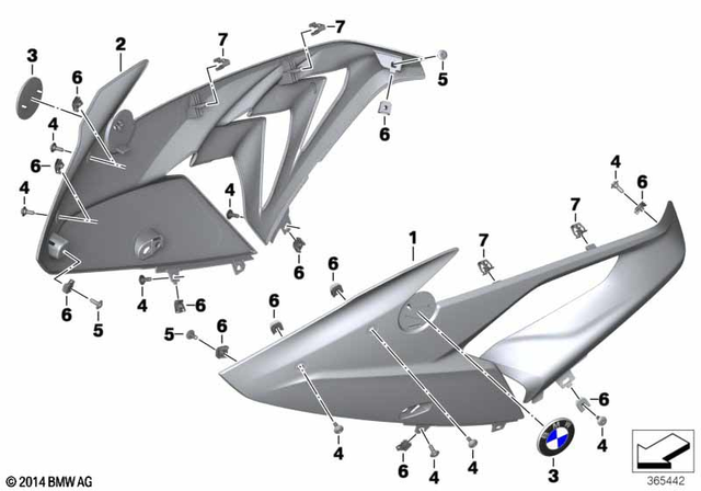46638540875 - Frame and Mounting Parts: Lateral Trim Panel, Left - Rohteil/blank for BMW-Motorrad Image