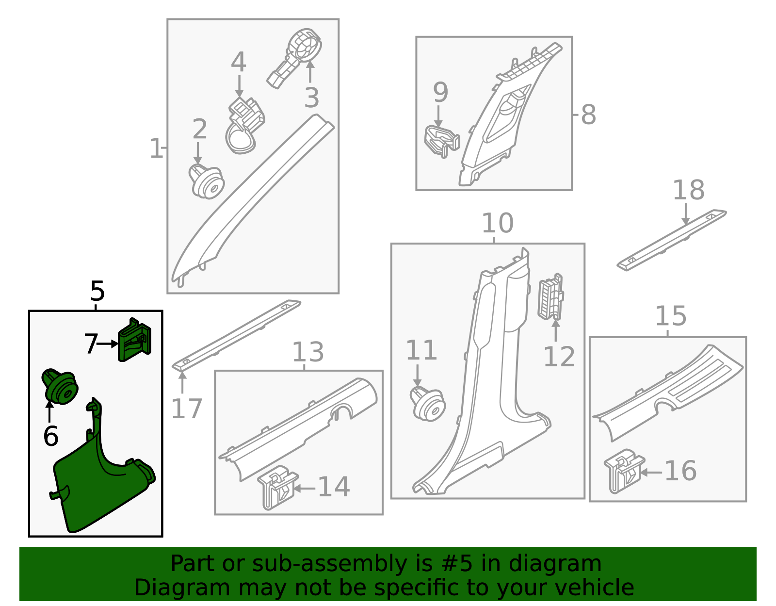 A-Pillar Trim Panel - OEM Interior Coverage 85823-R6000-YTH ...