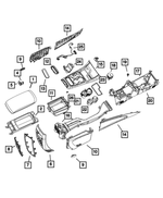 6KM45DX9AA - : Console Armrest for Dodge: Durango | Jeep: Grand Cherokee Image