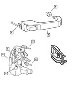 55076057AB - Doors and Related Parts: Exterior Door Handle, Left for Mopar Image