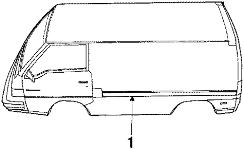 Side Panel for 1987 Mitsubishi Van #0