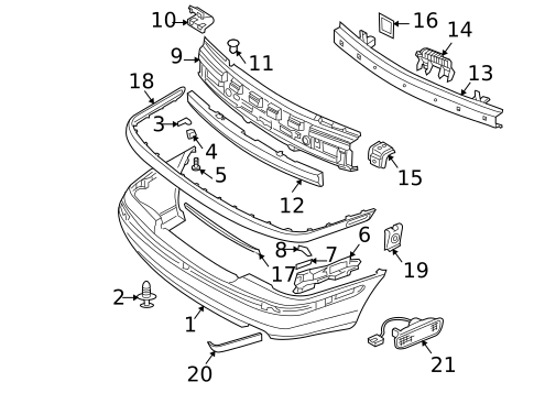 Bumper & Components - Rear for 2004 Volvo S40 #0