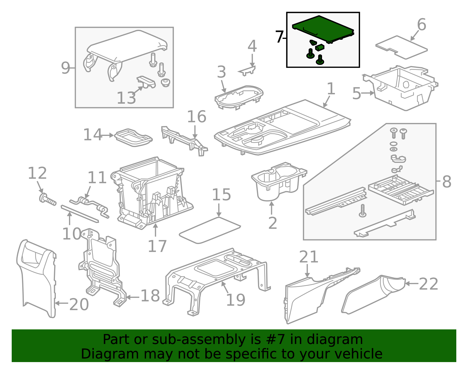 77297-TX4-A01ZA - 2013-2015 Acura RDX - Lid Assembly, Utility