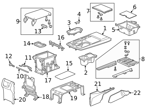Center Console for 2016 Acura RDX #0