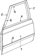 4280172 - Body: Seal for Chrysler: LeBaron, Town &amp; Country | Dodge: 600, Aries Image