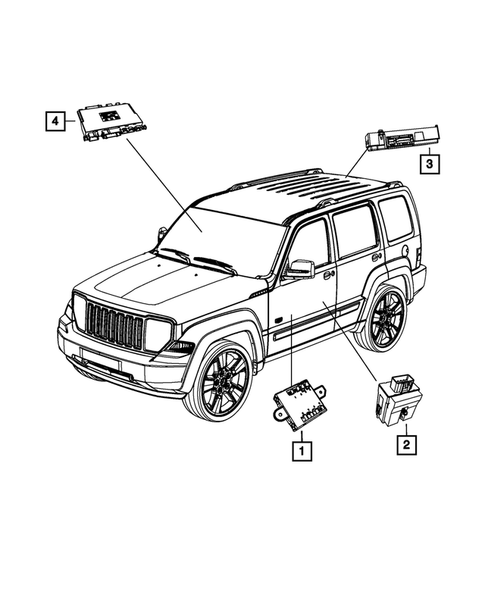 Keys, Modules and Engine Controllers for 2012 Jeep Liberty #2