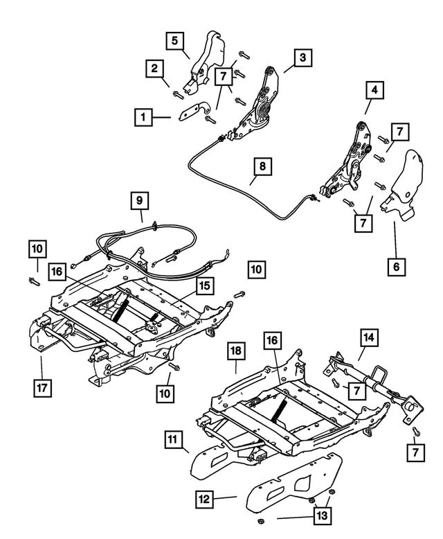 5093590AA - Interior Trim: Recliner Cover, Left, Inboard for Mopar Image