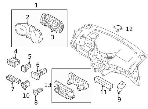 Automatic Temperature Controls for 2011 Hyundai Sonata #1