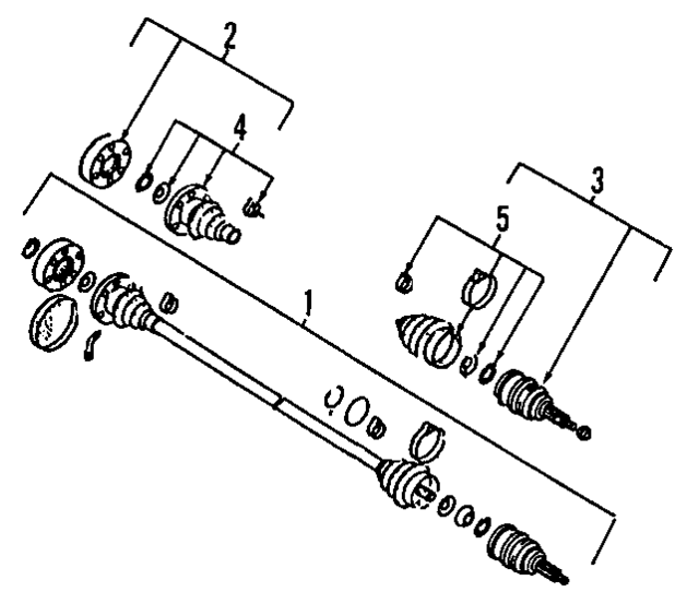 1J0407451LX - : Axle Assembly for Volkswagen Image