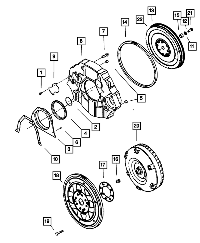 5086761AB - Engine 5.9L Six Cylinder (Diesel): Transmission Adapter for Mopar Image