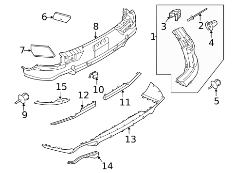 Bumper & Components - Rear for 2020 Porsche Cayenne #3