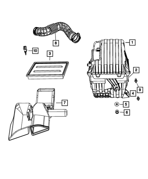 Air Cleaner for 2008 Dodge Avenger #1