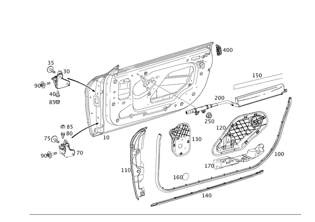 19901511 - Front Doors: Self-Tapping Screw for Mercedes-Benz: SL400, SL450, SL550, SL63 AMG, SL65 AMG Image image