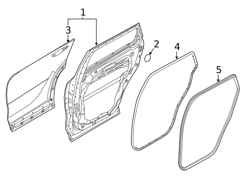 Door & Components for 2024 Kia Sorento #1