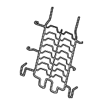 52107410476 - Body: Spring Pad for BMW: 530e, 530e xDrive, 530i, 530i xDrive, 540d xDrive, 540i, 540i xDrive, 640i xDrive Gran Turismo, 740e xDrive, 740i, 740i xDrive, 745e xDrive, 750i, 750i xDrive, iX, M5, M550i xDrive, M760i xDrive, X5, X6, X7, XM Image