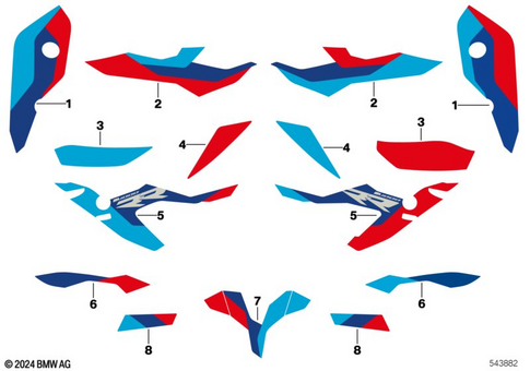 Stickers, Labels, Adhesive Film Strips for 2022 BMW-Motorrad M 1000 RR #1