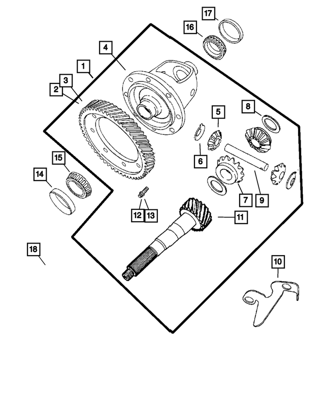 4800058AA - Automatic Transaxle 4 Speed: Differential Pinion Shaft Bracket for Mopar Image image